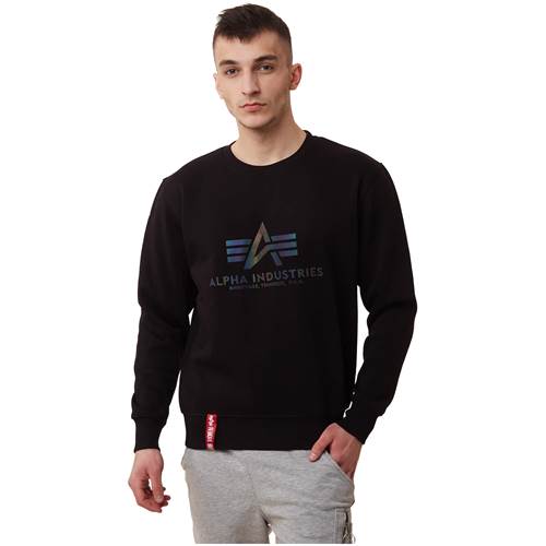 Mikina Alpha Industries Basic Sweater Rainbow Reflective Print
