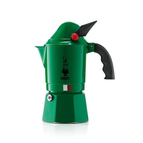 Kawa i herbata Bialetti Alpina NA 3 Filiżanki Espresso 3 TZ Ciemnozielona Kawiarka Aluminiowa Ciśnieniowa