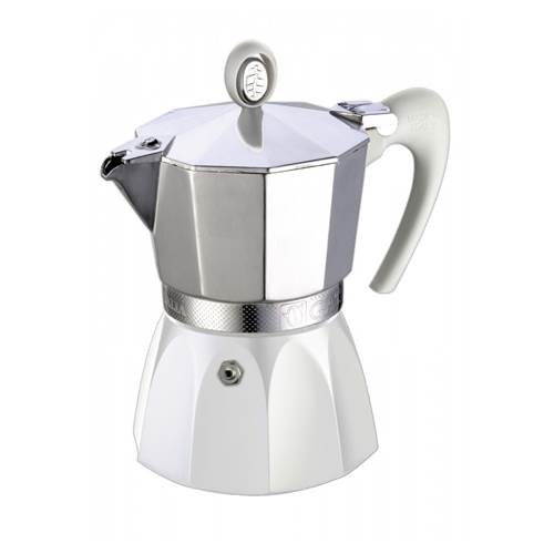 Kawa i herbata GAT Diva 3 Filiżanki Espresso 3 TZ Biała Kawiarka Aluminiowa Ciśnieniowa