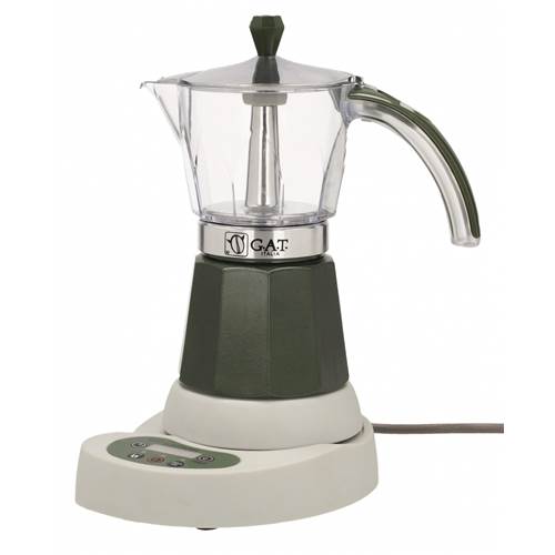 Kawa i herbata GAT Kawiarka Elektryczna Aluminiowa Ciśnieniowa Vitage Ciemnozielona Kafetiera NA 6 Filiżanek Espresso